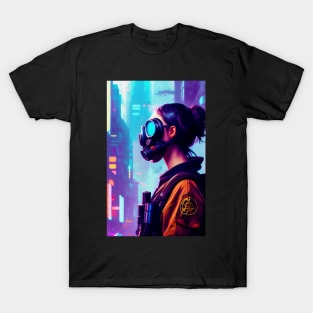 Abstract Cyberpunk Girl T-Shirt